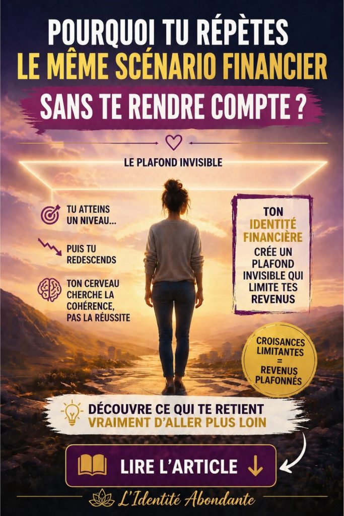pourquoi tu répètes le même scénario financier sans t’en rendre compte et plafond financier invisible