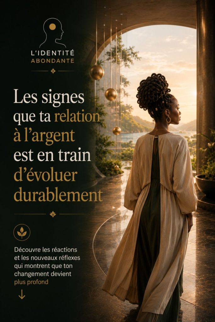 Les signes montrant qu'une relation à l'argent évolue durablement grâce à une transformation intérieure progressive.