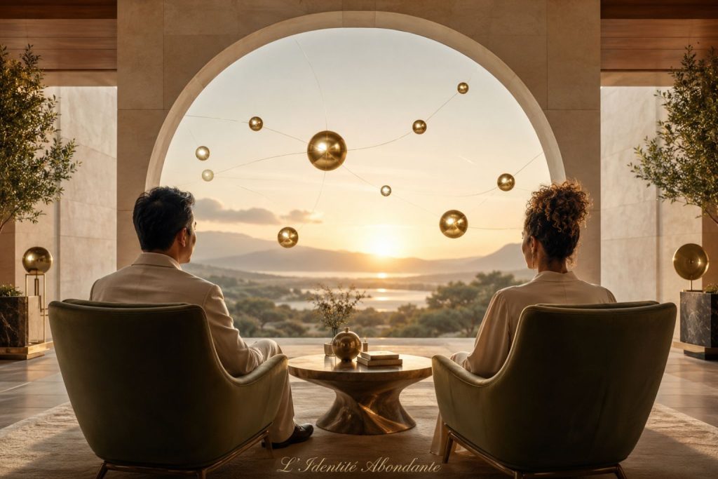 Illustration représentant une personne contemplant un horizon lumineux symbolisant les neurosciences, les nouveaux apprentissages et la reprogrammation progressive du subconscient.