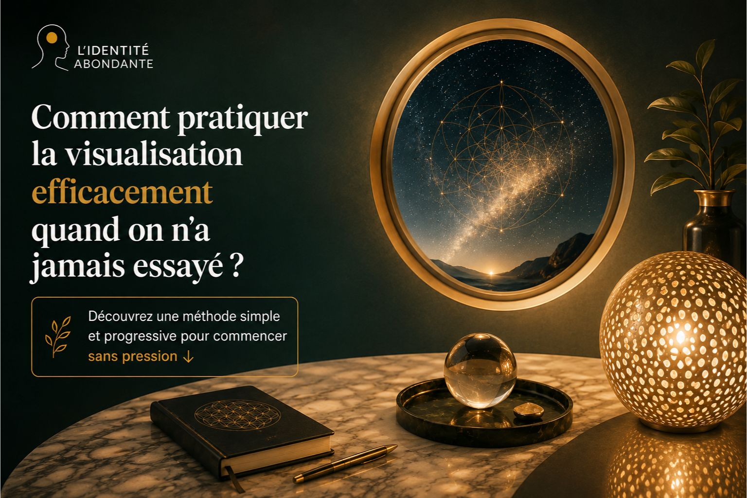 Comment pratiquer la visualisation efficacement quand on n'a jamais essayé : illustration d'une méthode simple et progressive de visualisation mentale pour débutants.