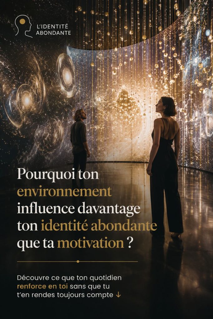 Pourquoi ton environnement influence davantage ton identité abondante que ta motivation