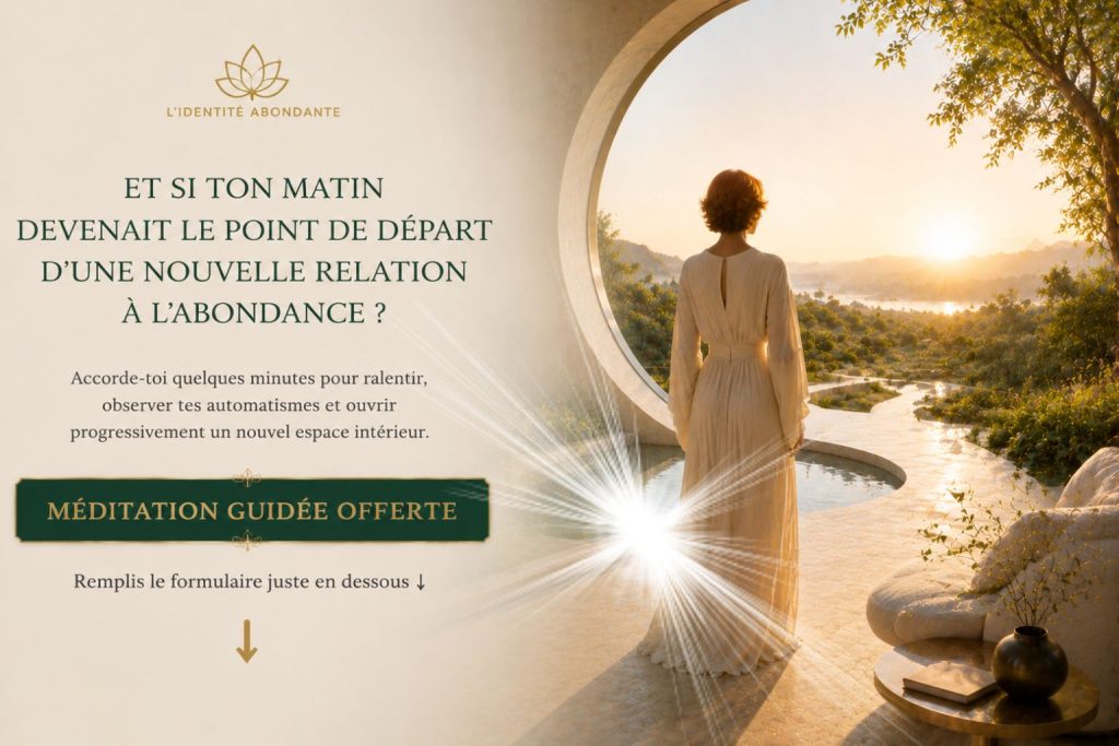 Méditation guidée offerte pour développer une relation intérieure plus sereine à l’abondance.