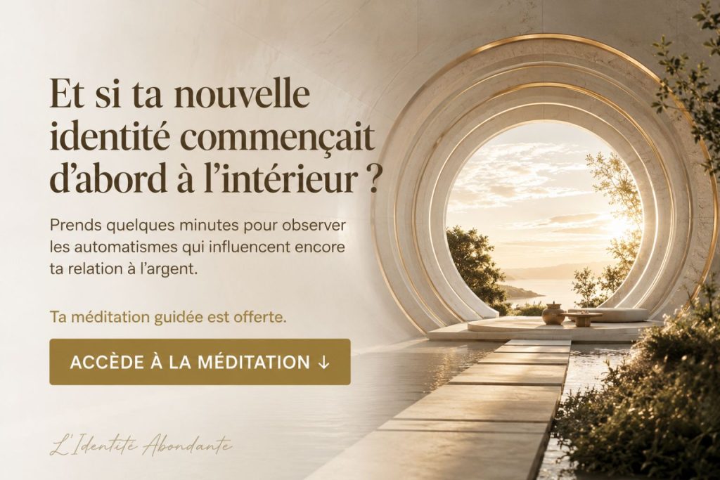 Méditation guidée offerte pour explorer ses blocages et développer une nouvelle identité financière