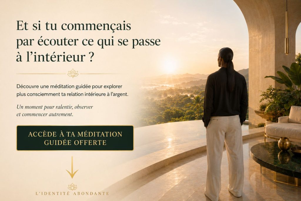 Méditation guidée offerte pour explorer sa relation intérieure à l’argent et développer une identité plus abondante.