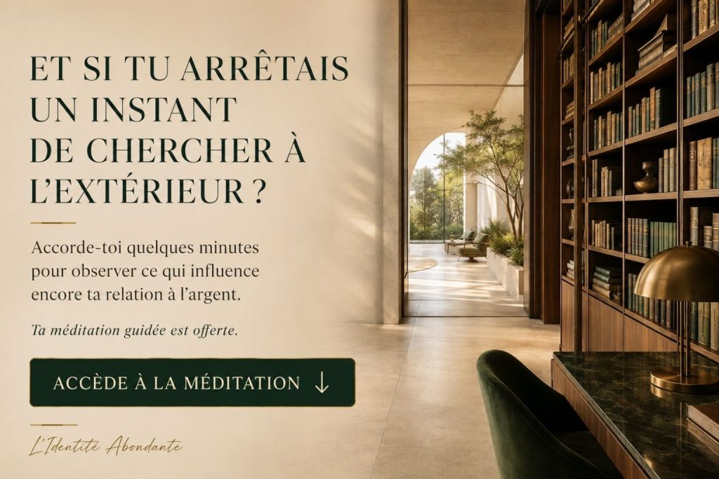 Méditation guidée offerte pour explorer sa relation à l’argent et sa mentalité d’abondance.