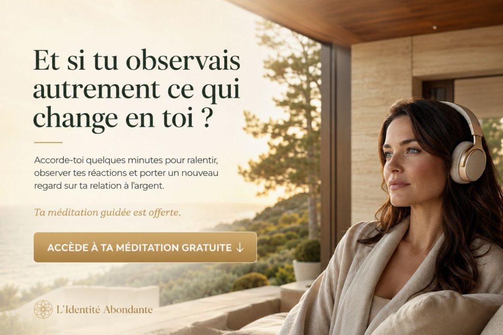 Méditation guidée offerte pour observer autrement sa relation à l'argent