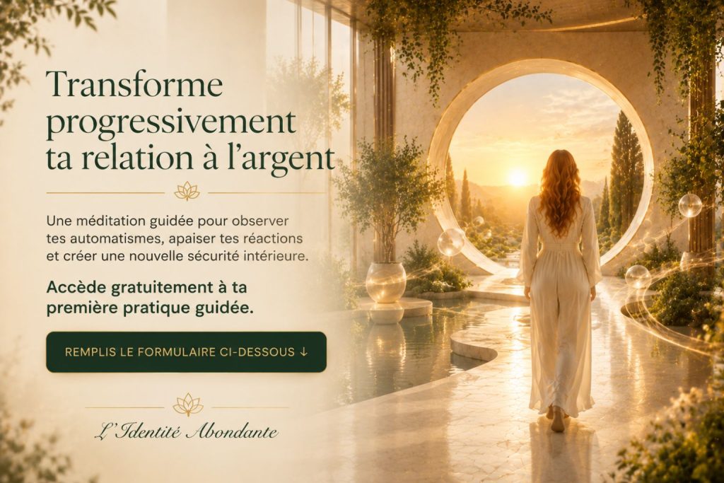 Méditation guidée offerte pour reprogrammer progressivement sa relation à l’argent