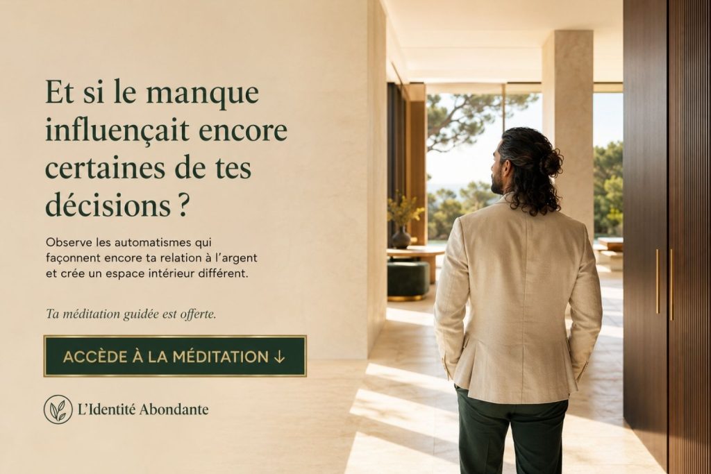 Méditation guidée offerte pour observer les automatismes liés à la mentalité de manque et à la relation à l’argent.