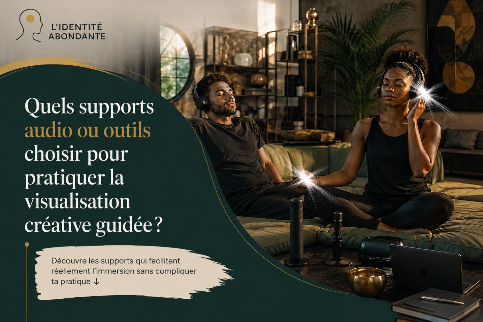 Couverture sur la pratique de la visualisation efficace pour débutant avec supports audio et outils guidés.