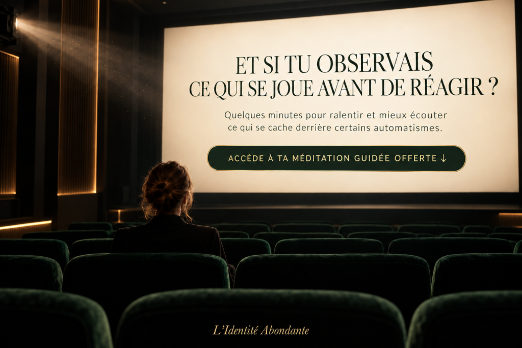Invitation à observer ses automatismes financiers avant de réagir grâce à une méditation guidée offerte.