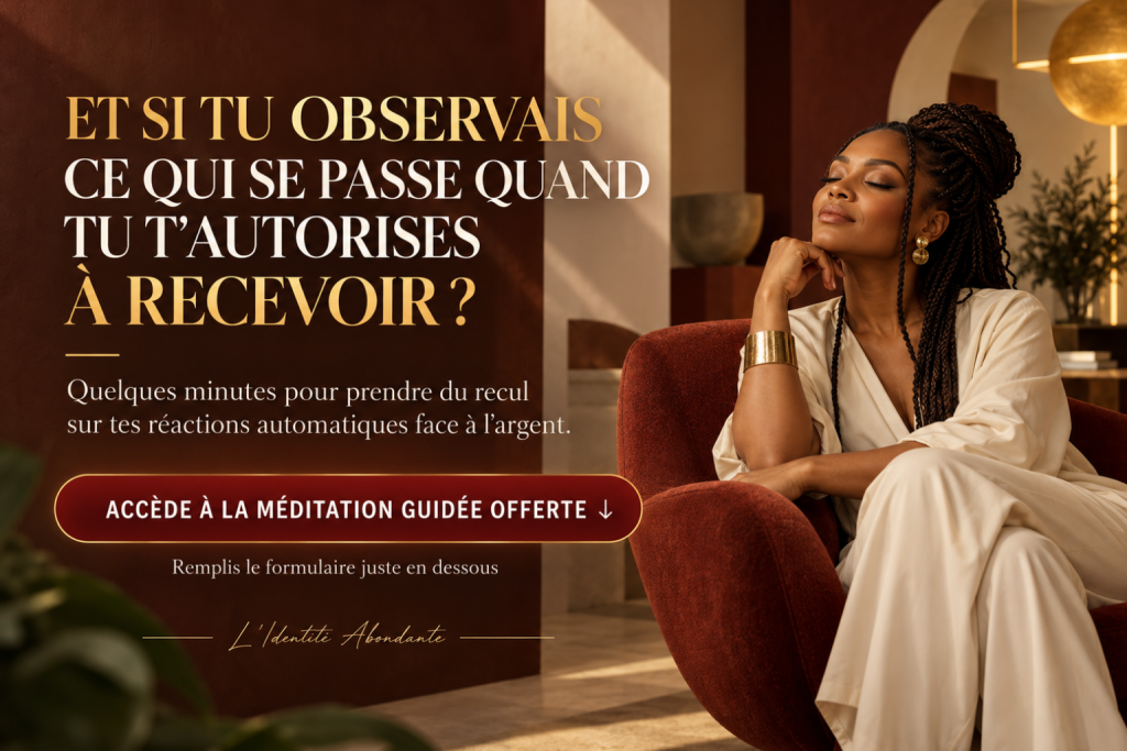 Méditation guidée offerte pour observer sa relation à l’argent et sa difficulté à recevoir.
