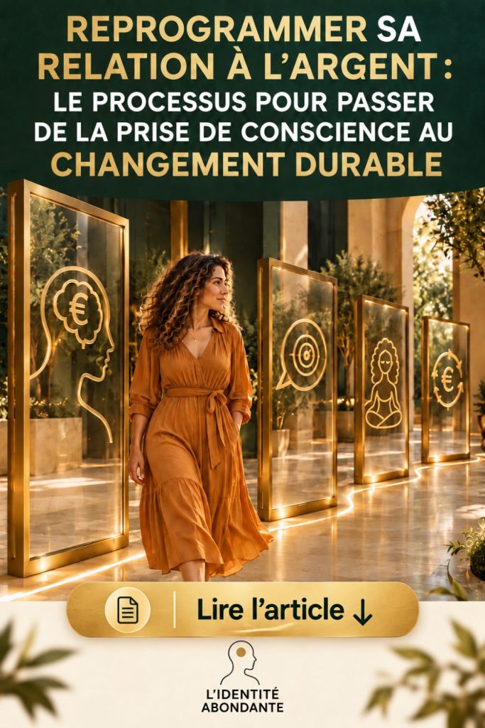 Illustration de présentation de l’article sur la reprogrammation de la relation à l’argent, de la prise de conscience au changement durable.
